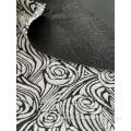 rose like jacquard interlock black and white effect for lady's outwear